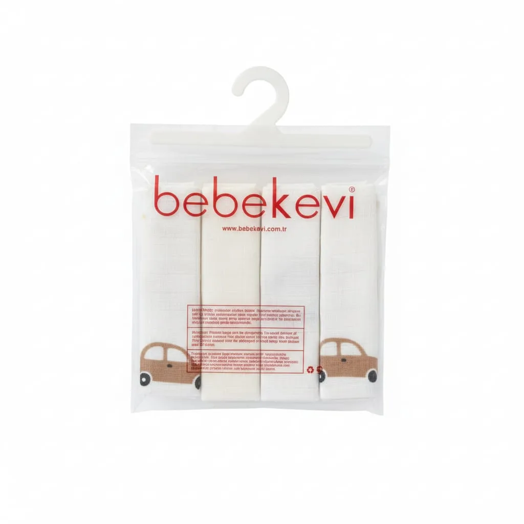 lot de 4 mouchoirs en mousseline – bebekevi maroc