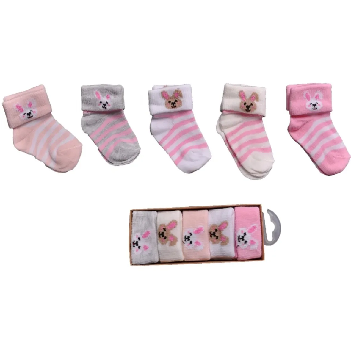 Lot de 5 chaussettes bébé 0 à 6 mois – Canario