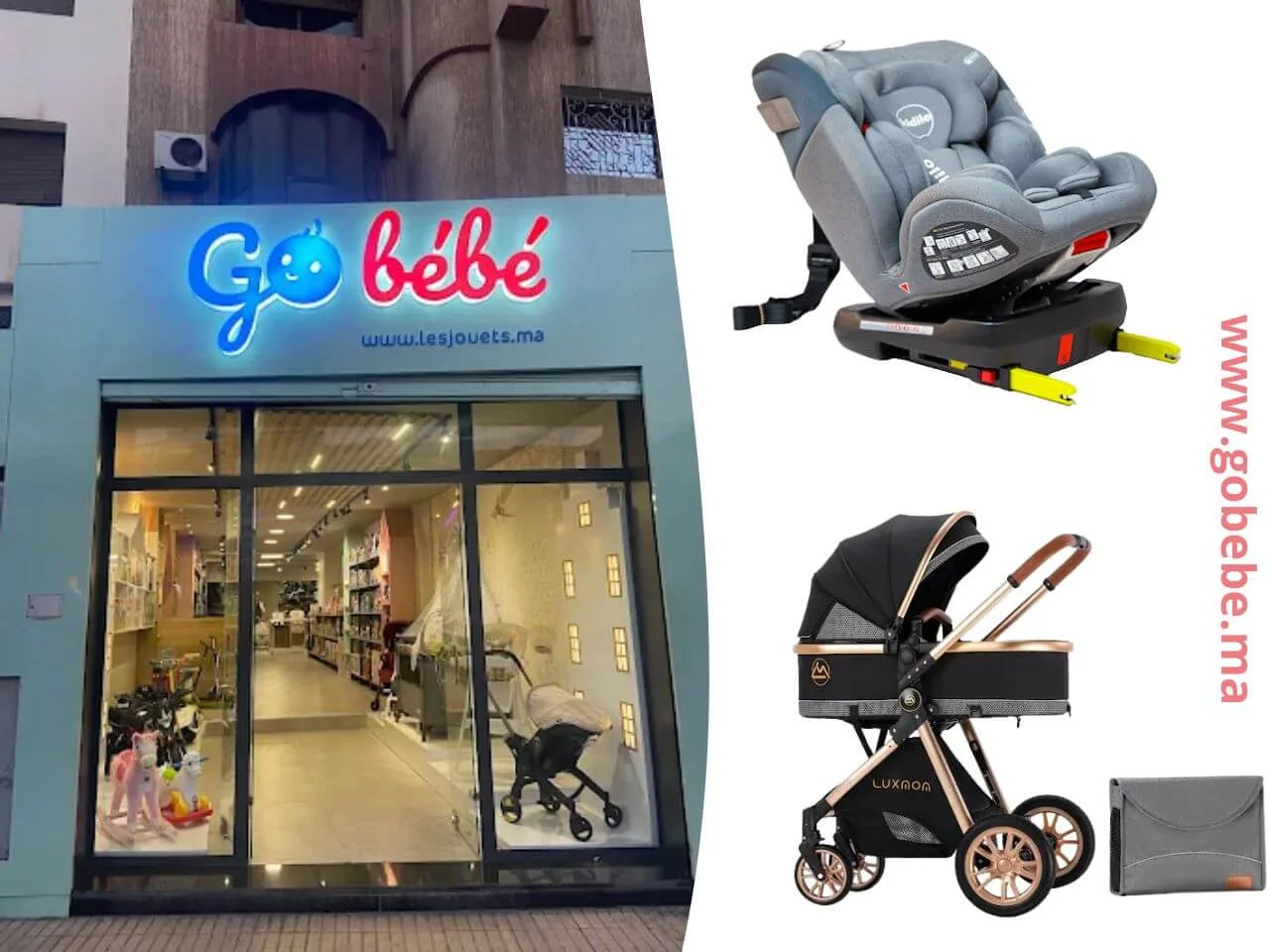 Magasin puériculture Casablanca gobebe maroc articles pour bébés et mamans.