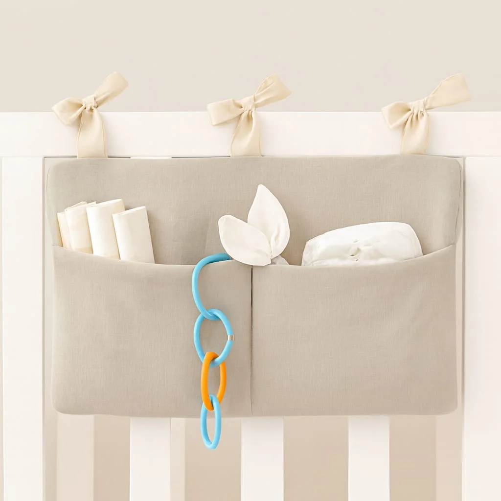 Organisateur de berceau bébé en mousseline – Bebekevi