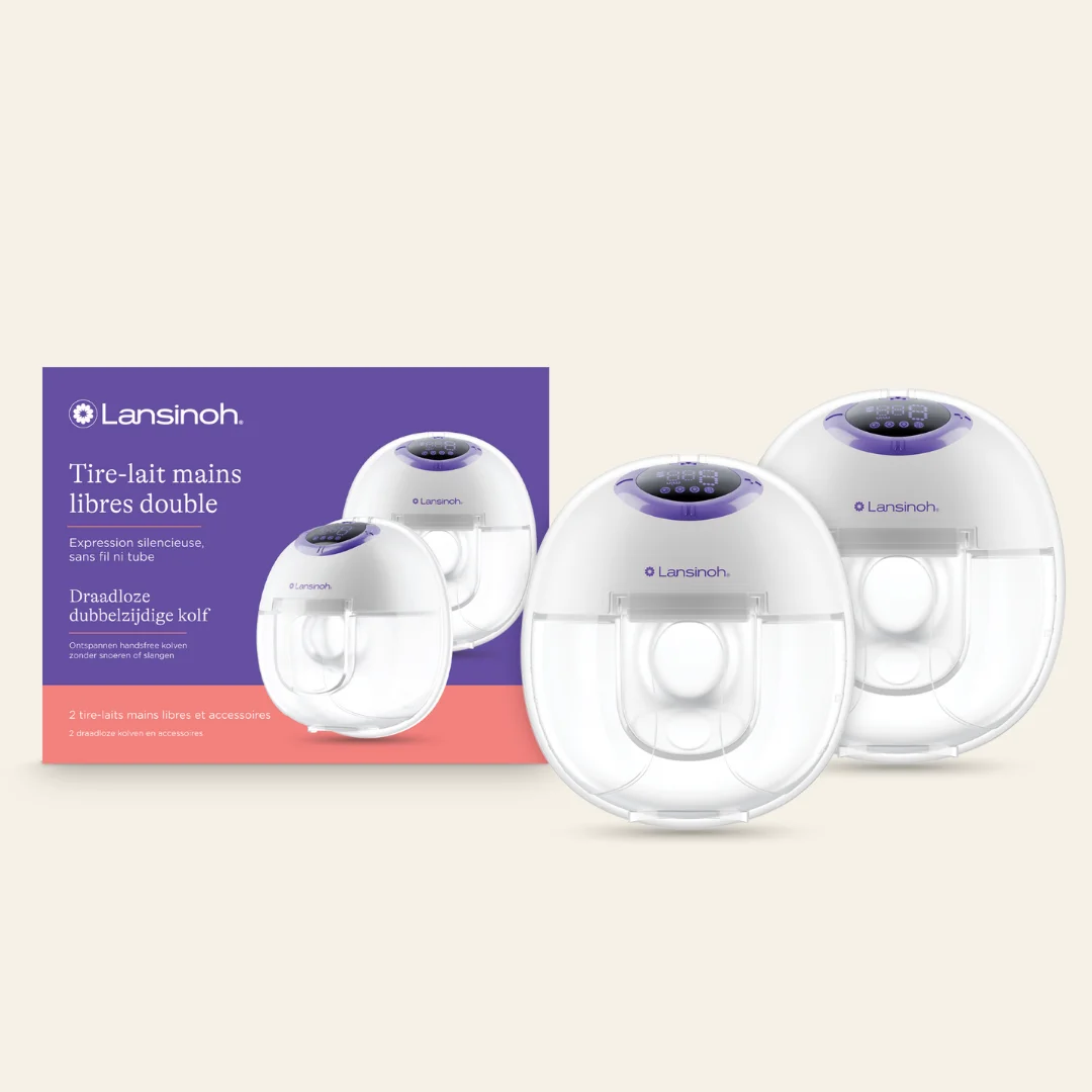 Tire-lait double mains libres compact simple – Lansinoh