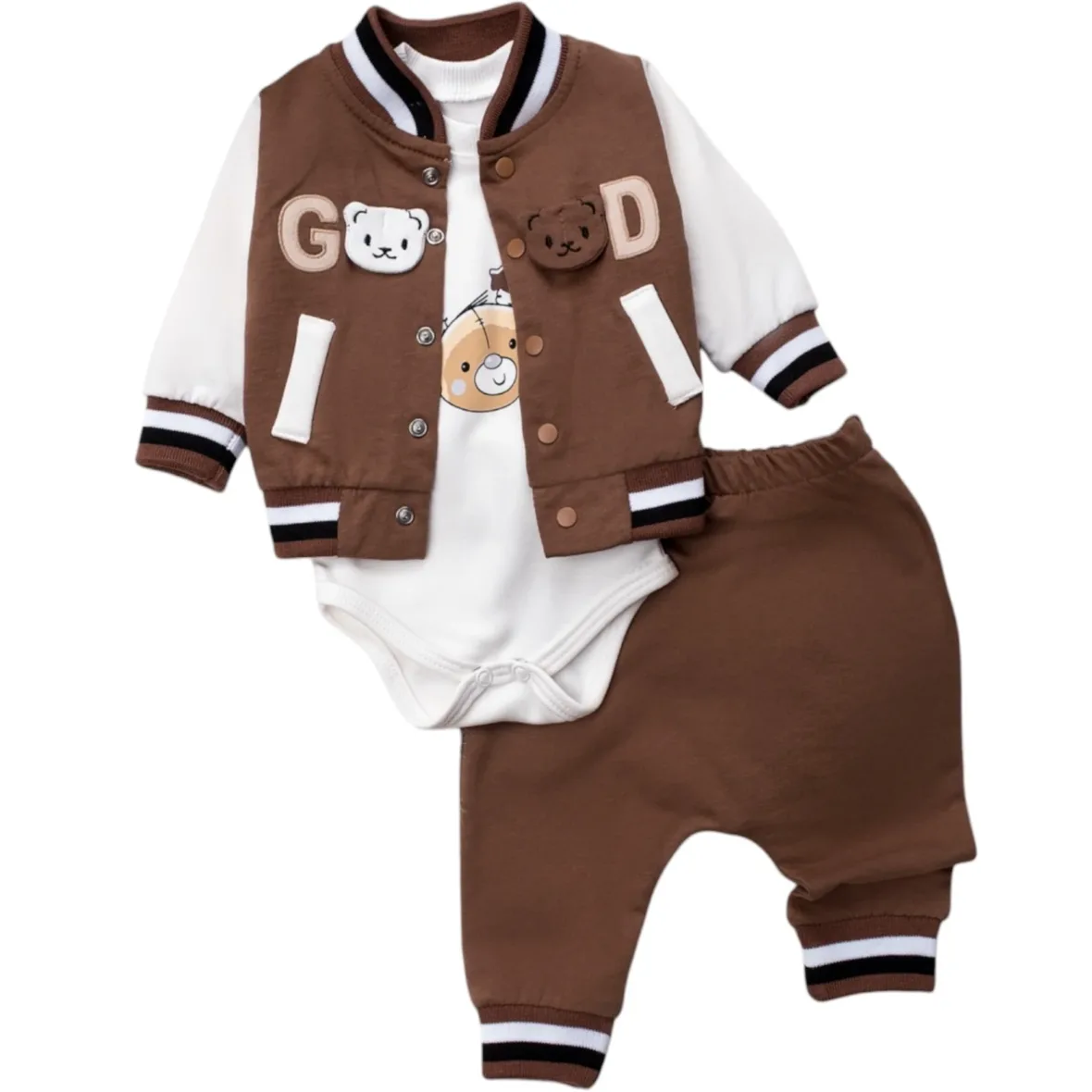 Ensemble garçon 3 pièces à manches longues GOOD – Pakel