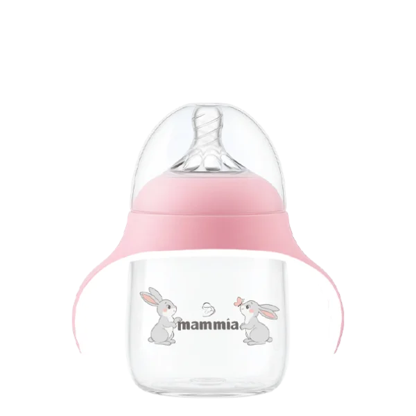 biberon-evolutif-2-en-1-a-poignee-ergonomique-300ml-rose-mammia-maroc-600×600