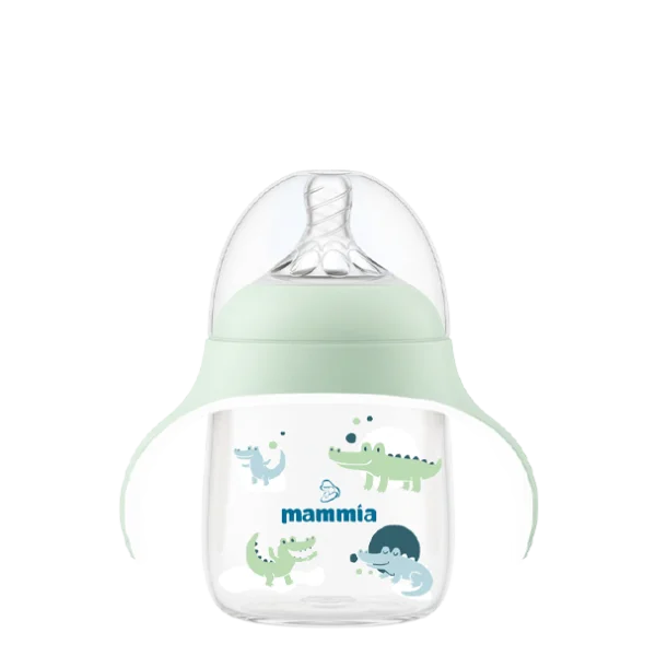 biberon-evolutif-2-en-1-a-poignee-ergonomique-300ml-vert-mammia-maroc