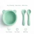 set repas en silicone souple avec fourchette et cuillère maroc