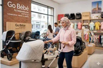 Poussette bébé pas chère dans un magasin à Casablanca