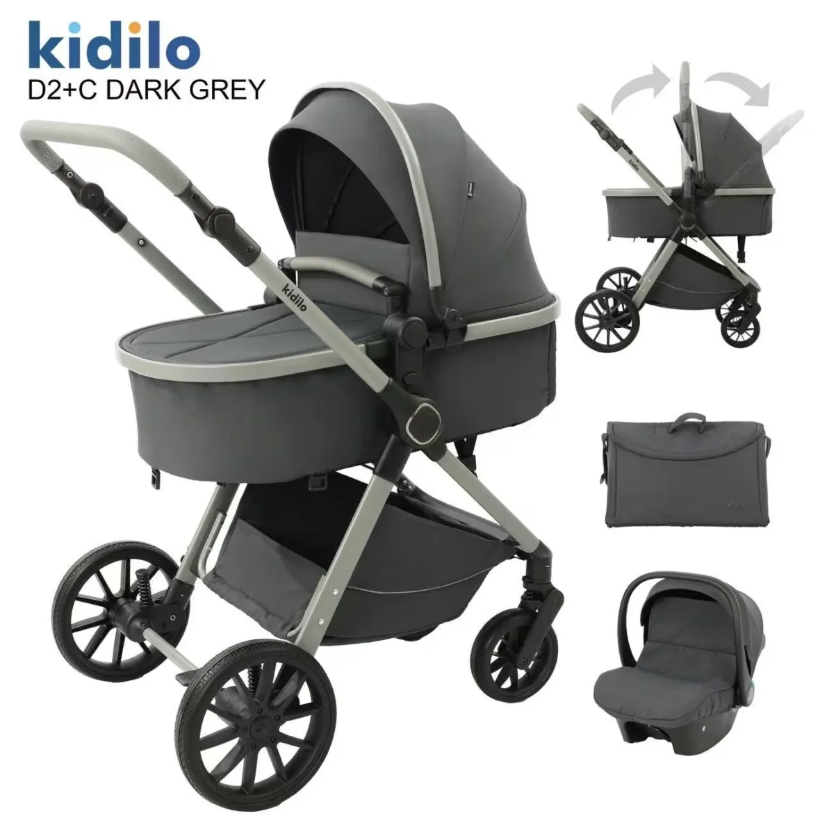 pack-poussette-trio-3-en-1-avec-nacelle-cosy-sac-a-langer-gris-kidolo-maroc