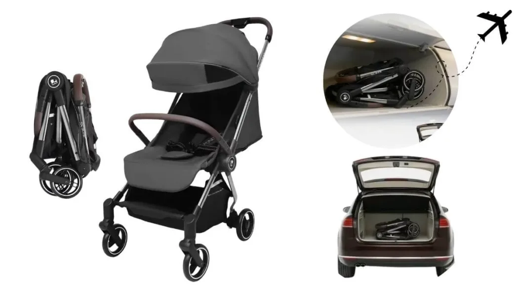 Poussette bébé légère et compacte facile à transporter pour les parents au Maroc