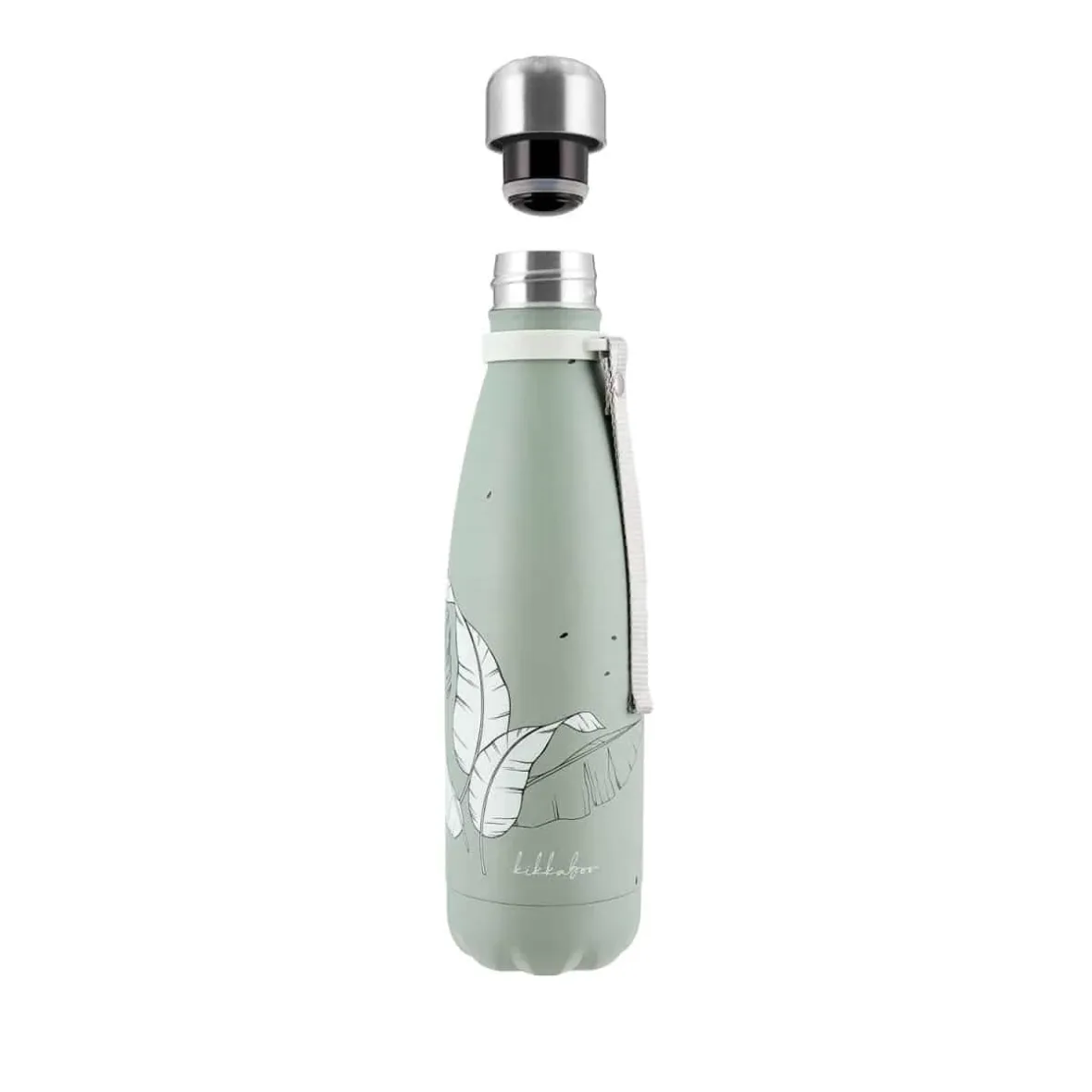 gourde-isotherme-flora-500ml-sage-gobebe