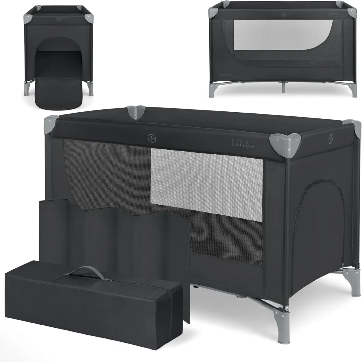 lit-pliable-1-niveau-so-gifted-noir-kikkaboo-gobebe-maroc