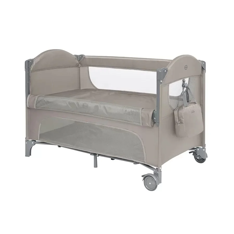 Lit pliable 2 niveaux Milky Way Beige avec option cododo – kikkaboo