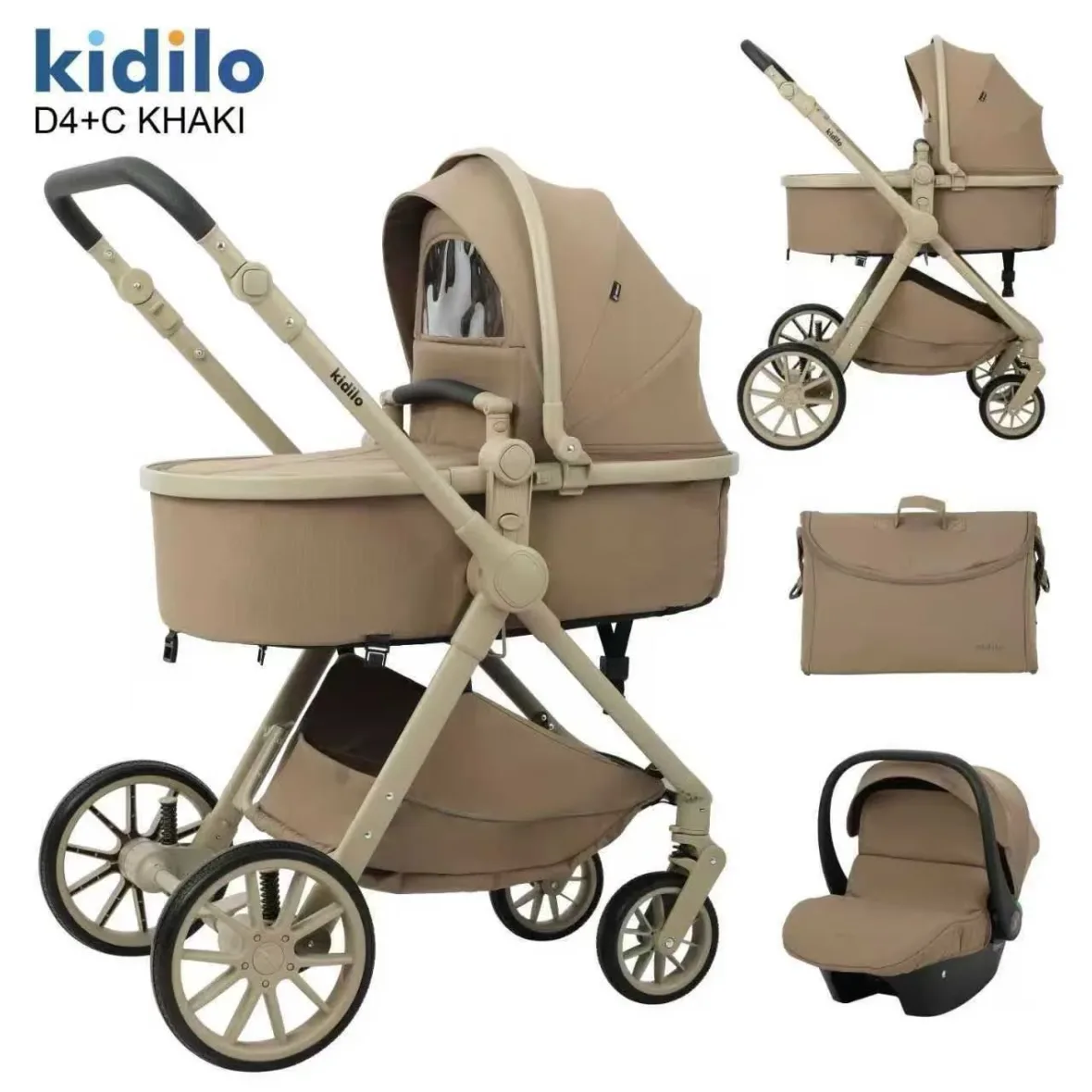 pack-poussette-3en1-reversible-d4c-kidilo-khaki-maroc