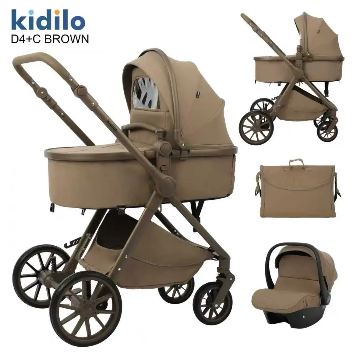 Pack poussette 3en1 réversible D4+C – Kidilo