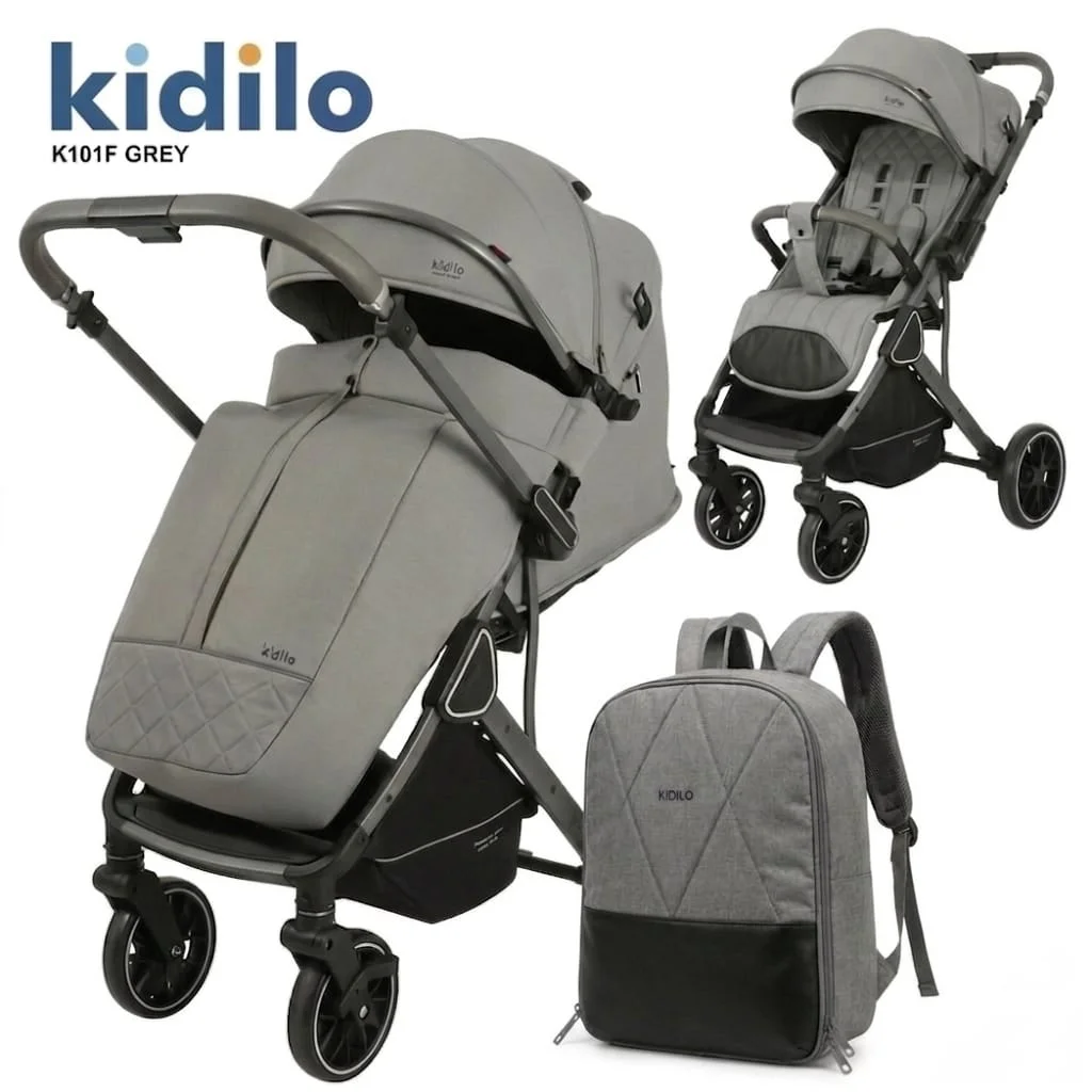 Poussette Compacte Avec Couvre Jambe et sac K101F – Kidilo