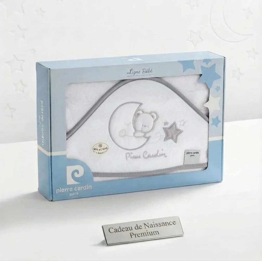 cape-de-bain-bebe-100×100-cm-motif-ours-et-lune-gris-pierre-cardin-1