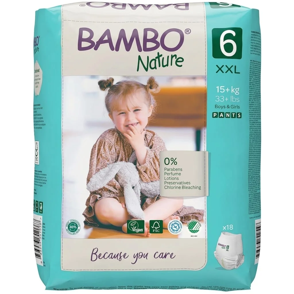 Culottes d’apprentissage Taille 6 XXL (15 kg+) – Bambo Nature