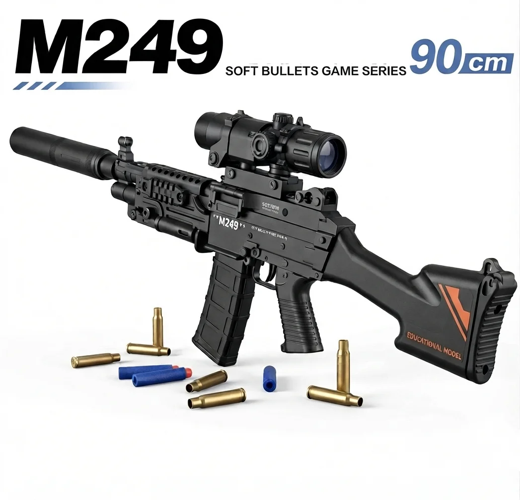 Fusil M249 Soft Bullets Game 90 cm