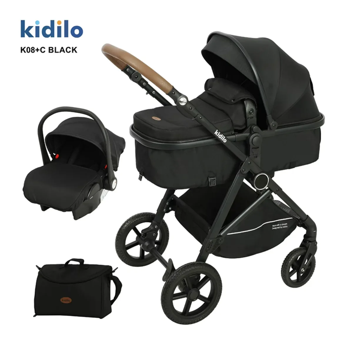 poussette-trio-complet-3-en-1-k08c-black-–-kidilo-gobebe