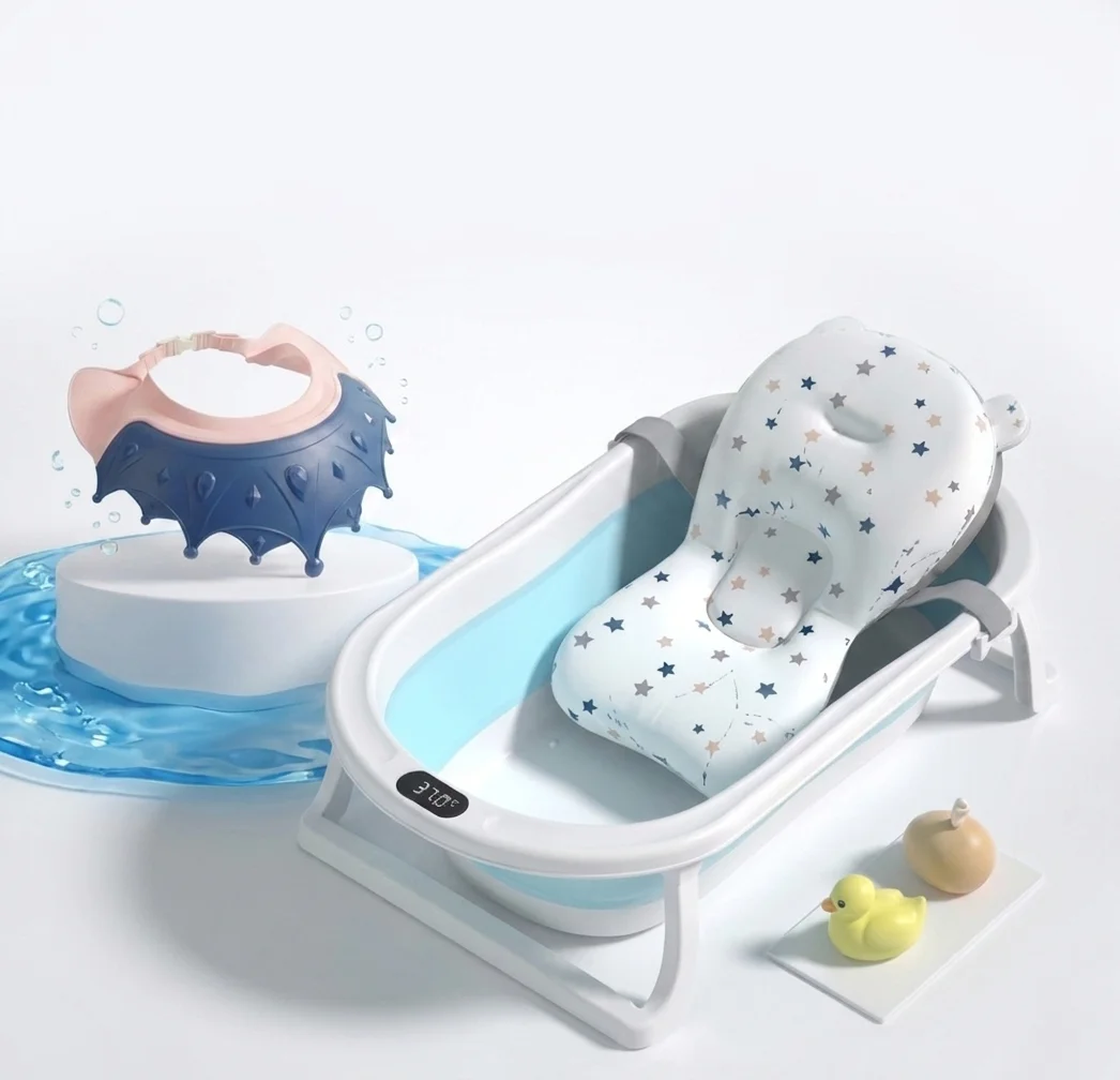 Set baignoire pliable avec thermomètre, coussin et visiére – Bathtub